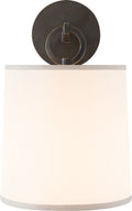 French Cuff Sconce | Bronze | Silk Shade