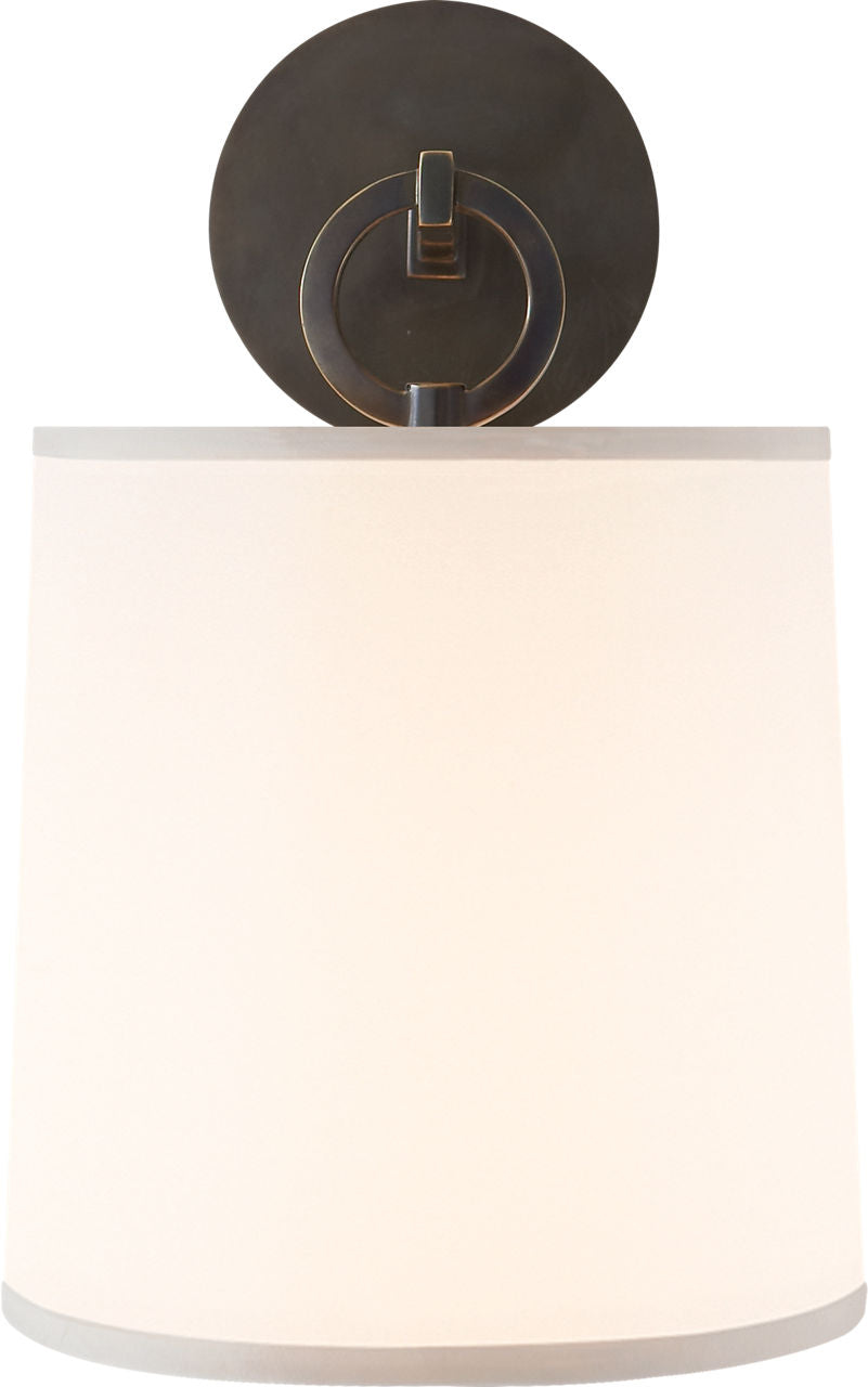 French Cuff Sconce | Bronze | Silk Shade