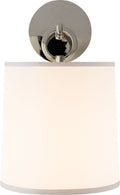 French Cuff Sconce | Polished Nickel | Silk Shade