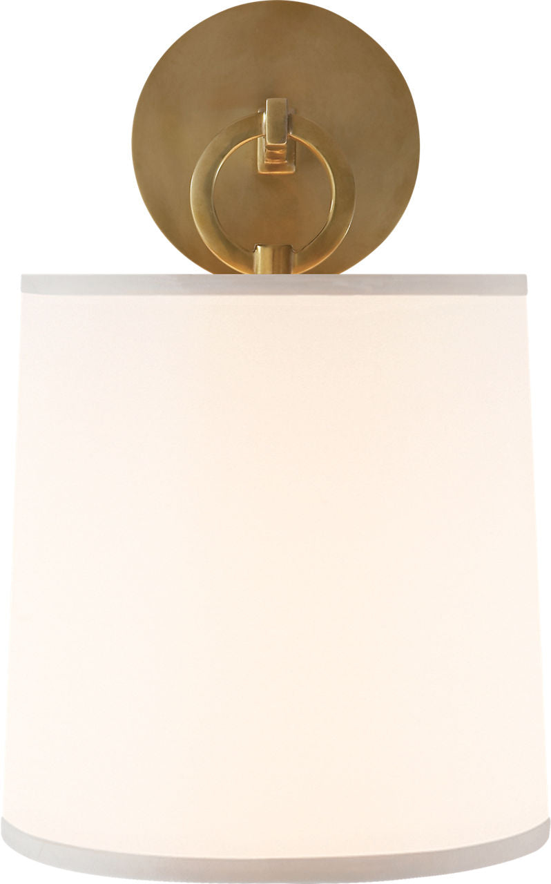 French Cuff Sconce | Soft Brass | Silk Shade