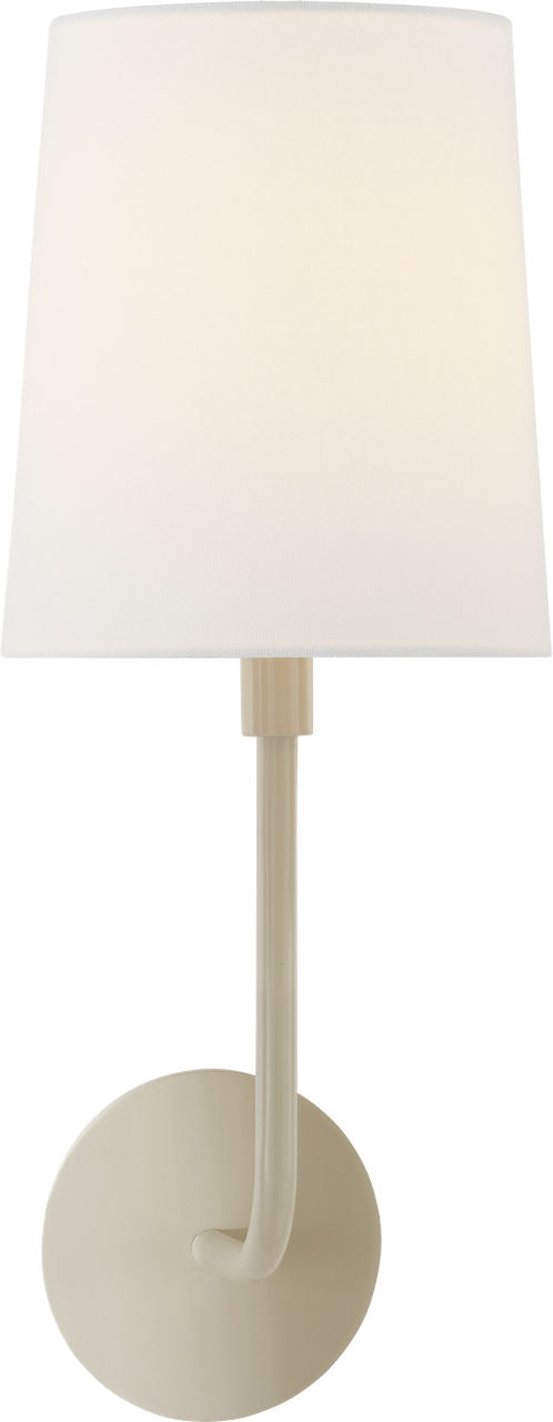 Go Lightly Sconce | China White | Linen Shade