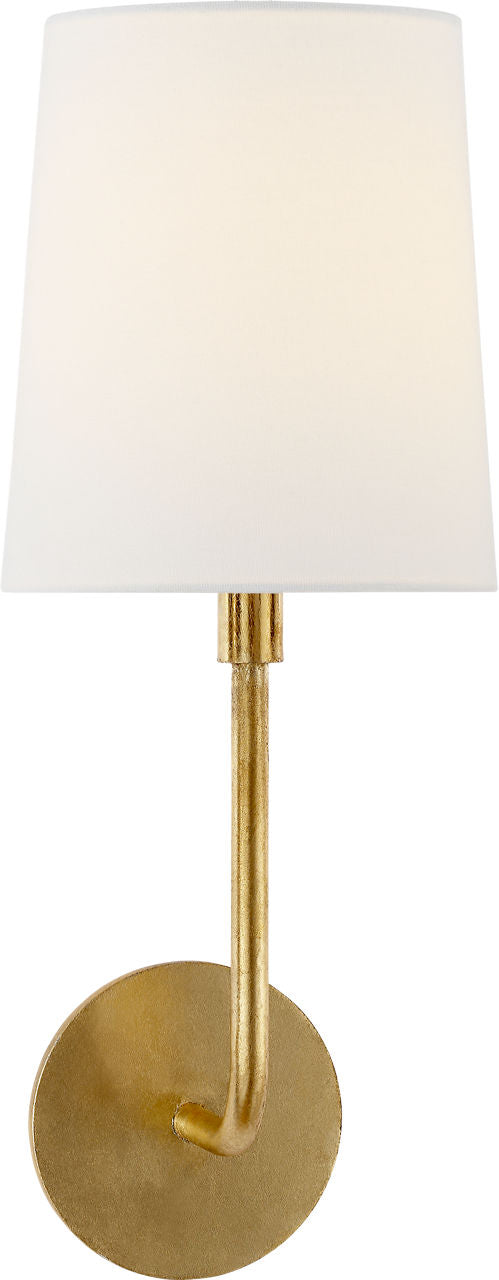 Go Lightly Sconce | Gilded | Linen Shade