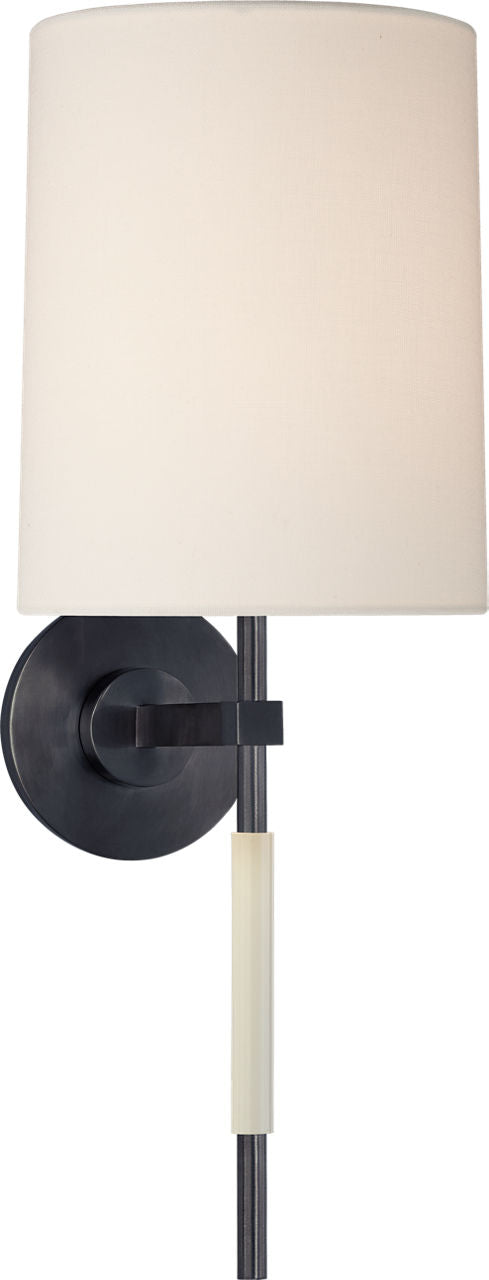 Clout Tail Sconce | Bronze | Linen Shade