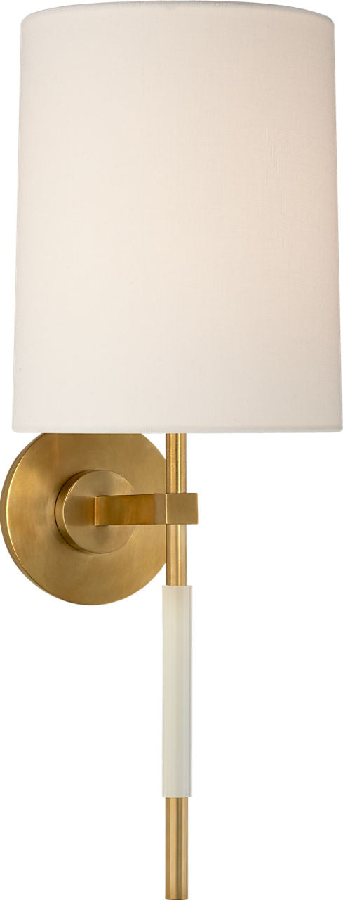 Clout Tail Sconce | Soft Brass | Linen Shade