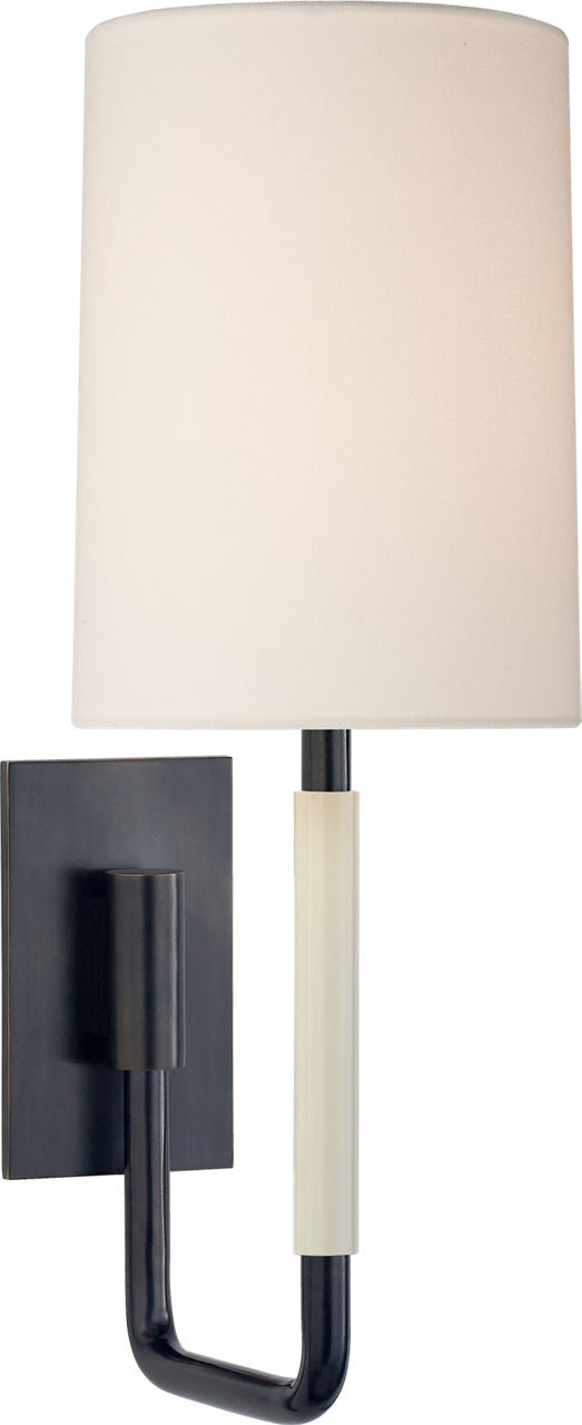 Clout Small Sconce | Bronze | Linen Shade