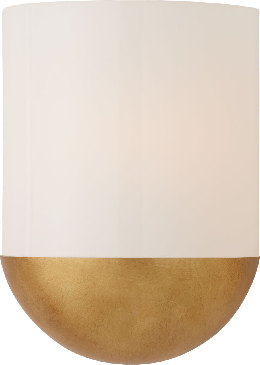 Crescent Small Sconce | Gild | White Glass