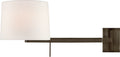 Sweep Medium Right Articulating Sconce | Bronze | Linen Shade