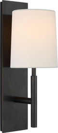 Clarion Medium Sconce | Bronze | Linen Shade