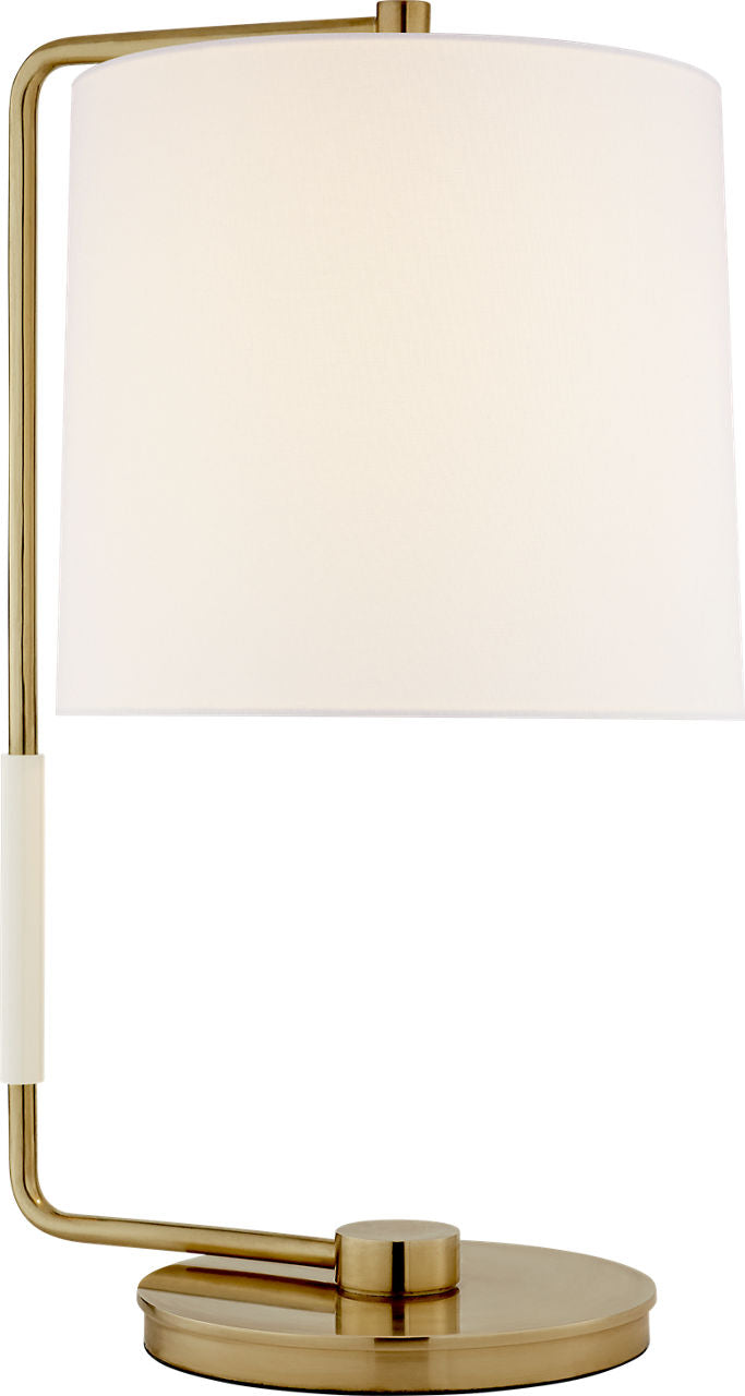 Swing Table Lamp | Soft Brass | Linen Shade