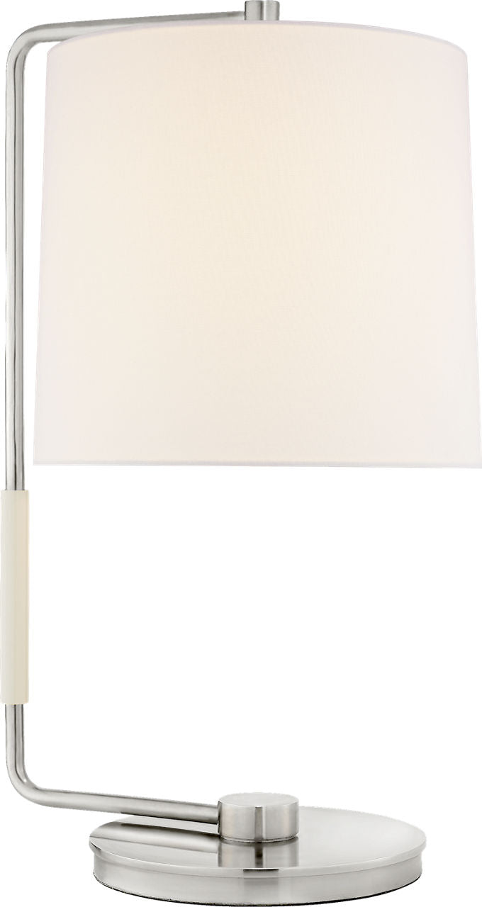 Swing Table Lamp | Soft Silver | Linen Shade