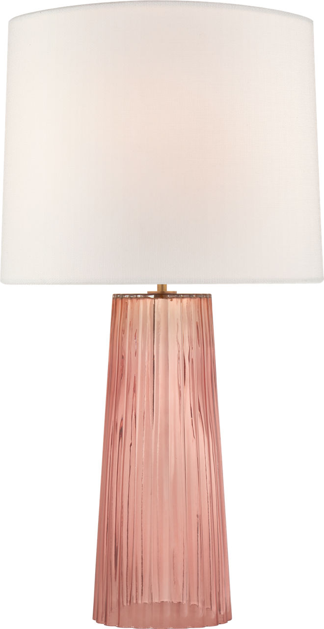 Danube Medium Table Lamp | Rosewater | Linen Shade