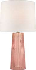 Danube Medium Table Lamp | Rosewater | Linen Shade