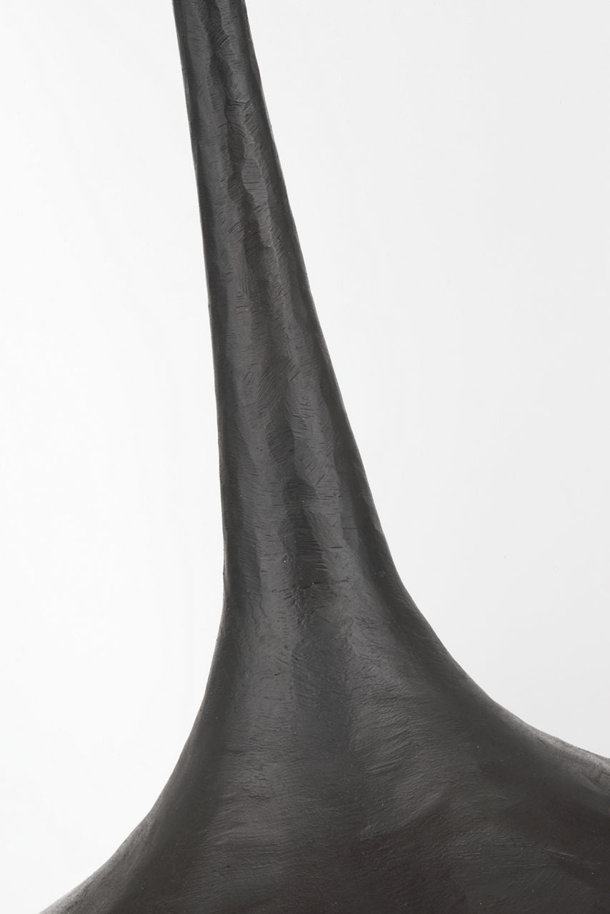 Oscar Medium Sculpted Table Lamp | Aged Iron | Linen Shade