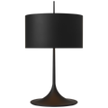 Spinet 26" Modern Trumpet Table Lamp | Matte Black | Black Shade