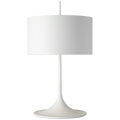 Spinet 26" Modern Trumpet Table Lamp | Matte White | Matte White Shade