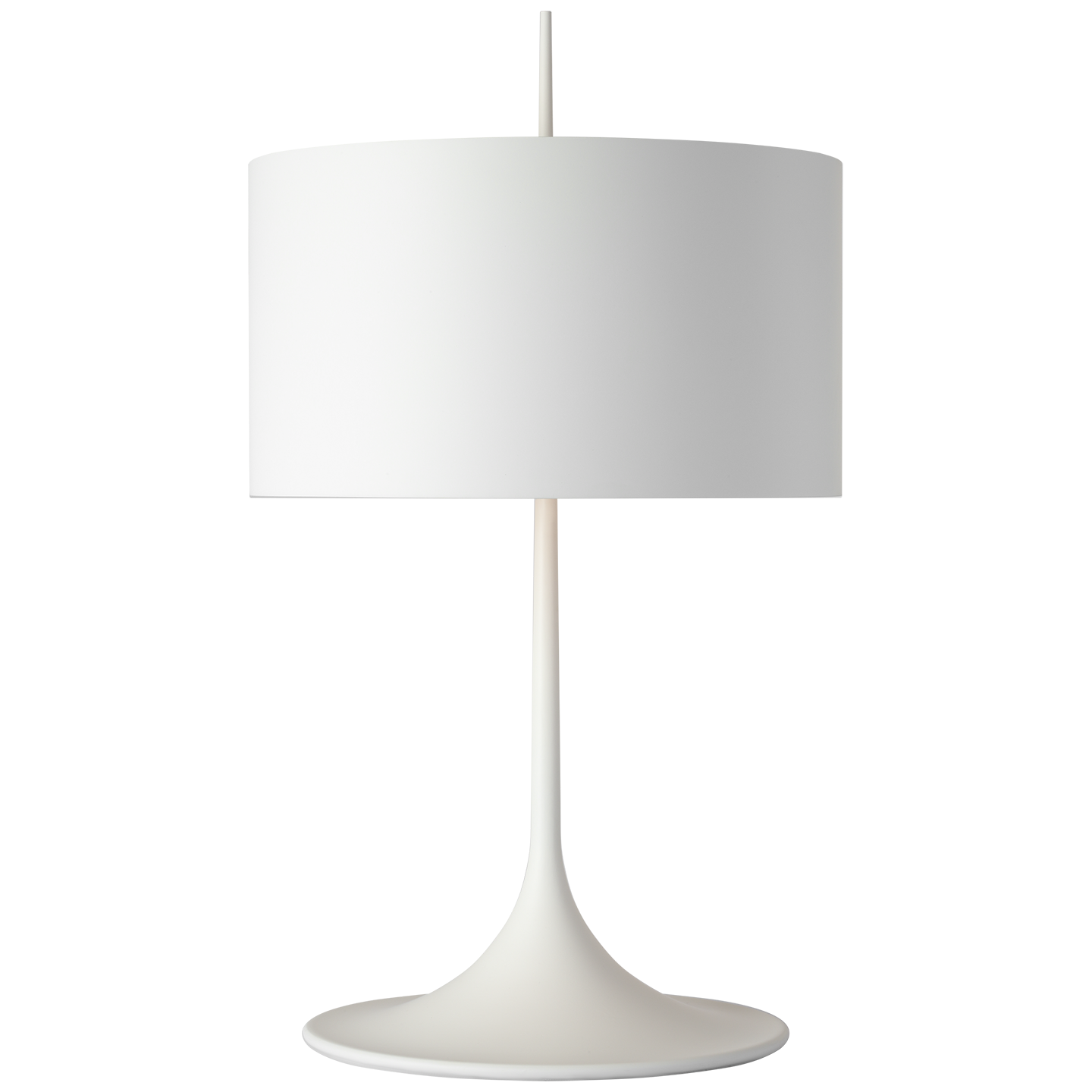 Spinet 26" Modern Trumpet Table Lamp | Matte White | Matte White Shade