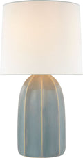 Melanie Large Table Lamp | Sky Gray | Linen Shade