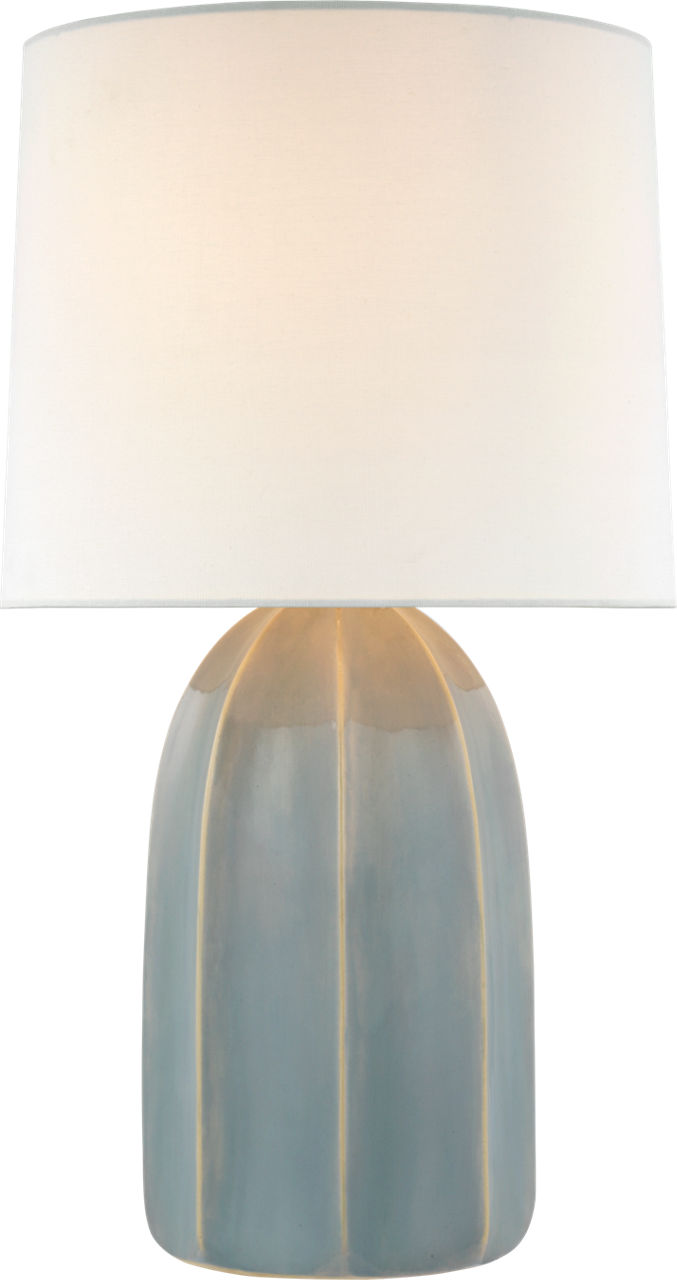 Melanie Large Table Lamp | Sky Gray | Linen Shade