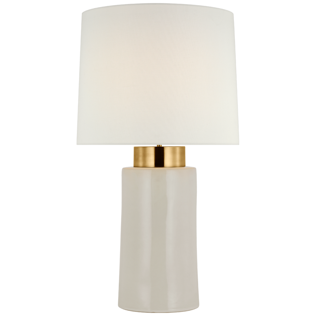 Xian 30" Table Lamp | Ivory and Soft Brass | Linen Shade