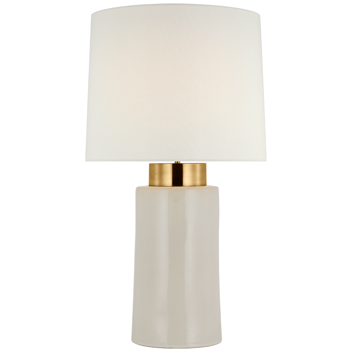 Xian 30" Table Lamp | Ivory and Soft Brass | Linen Shade