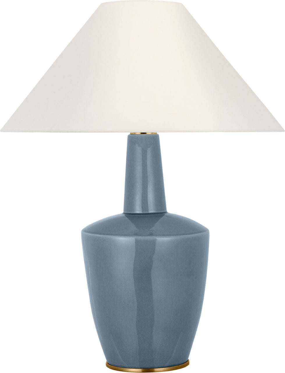 Paros 31" Table Lamp | Polar Blue Crackle | Linen Flare Shade