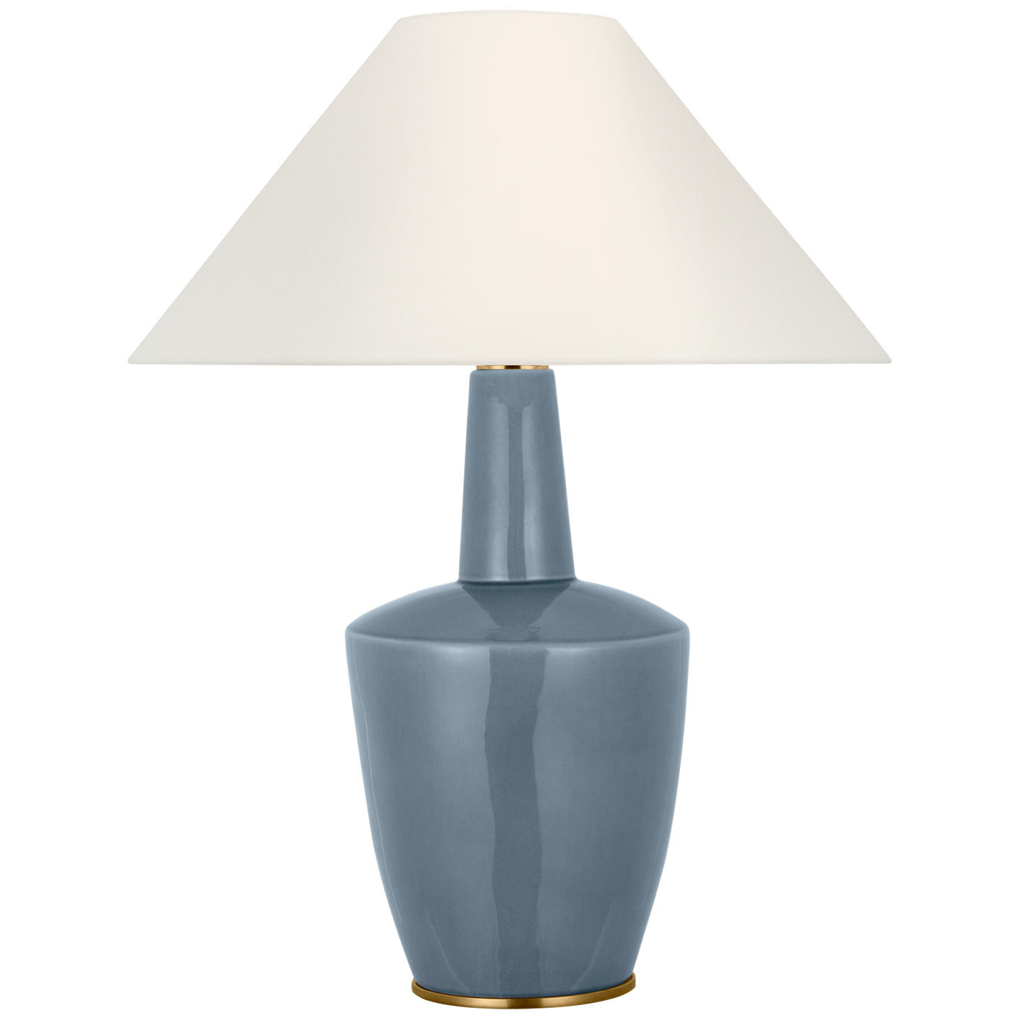 Paros 31" Table Lamp | Polar Blue Crackle | Linen Flare Shade
