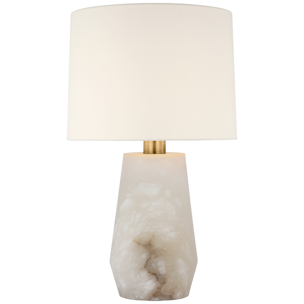 Corfu 32" Table Lamp | Alabaster | Linen Shade