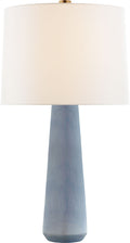 Athens Large Table Lamp | Polar Blue Crackle | Linen Shade