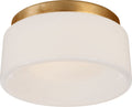 Halo 5.5" Solitaire Flush Mount | Gild | White Glass