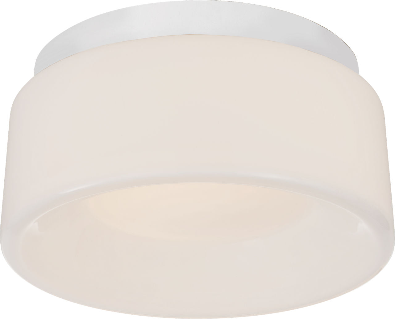 Halo 5.5" Solitaire Flush Mount | Matte White | White Glass