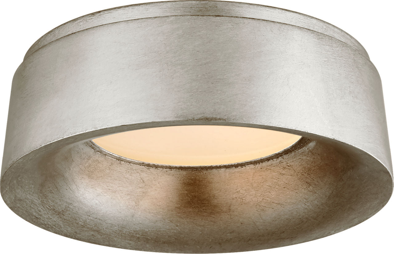 Halo Small Flush Mount | Burnished Silver Leaf