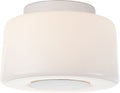 Acme Small Flush Mount | Polished Nickel | White Glass