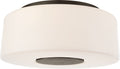 Acme Large Flush Mount | Bronze | White Glass