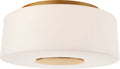 Acme Large Flush Mount | Soft Brass | White Glass