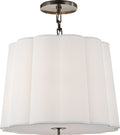 Simple Scallop Large Hanging Shade | Bronze | Linen Shade