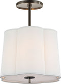 Simple Scallop Hanging Shade | Bronze | Linen Shade