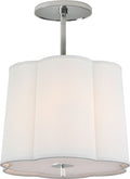 Simple Scallop Hanging Shade | Soft Silver | Linen Shade