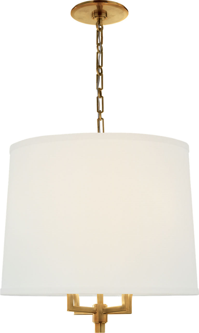 Westport Large Hanging Shade | Soft Brass | Linen Shade