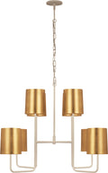 Go Lightly Extra Large Two Tier Chandelier | China White | Gild Shades
