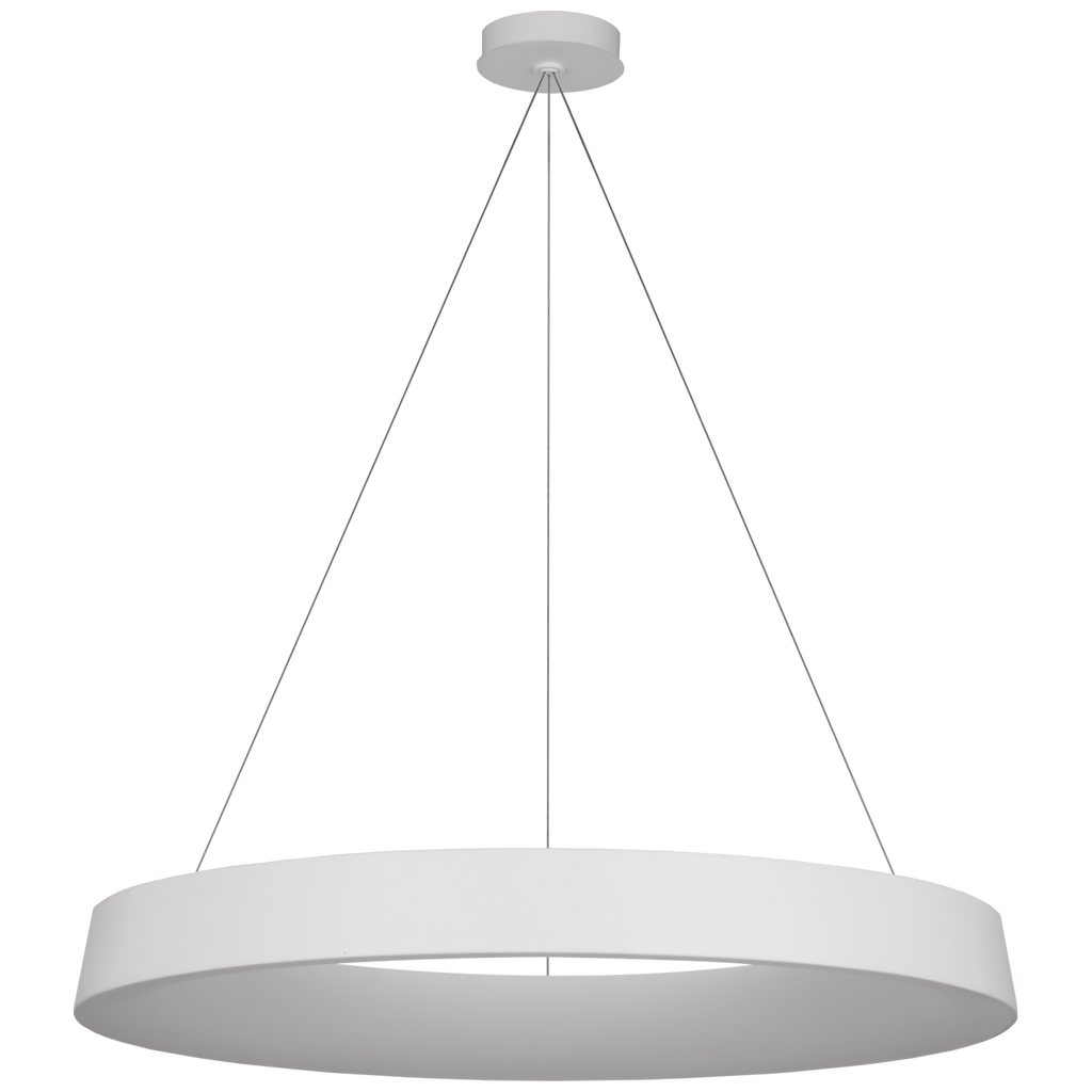 Neptune 48" Uplight Ring Chandelier | Matte White