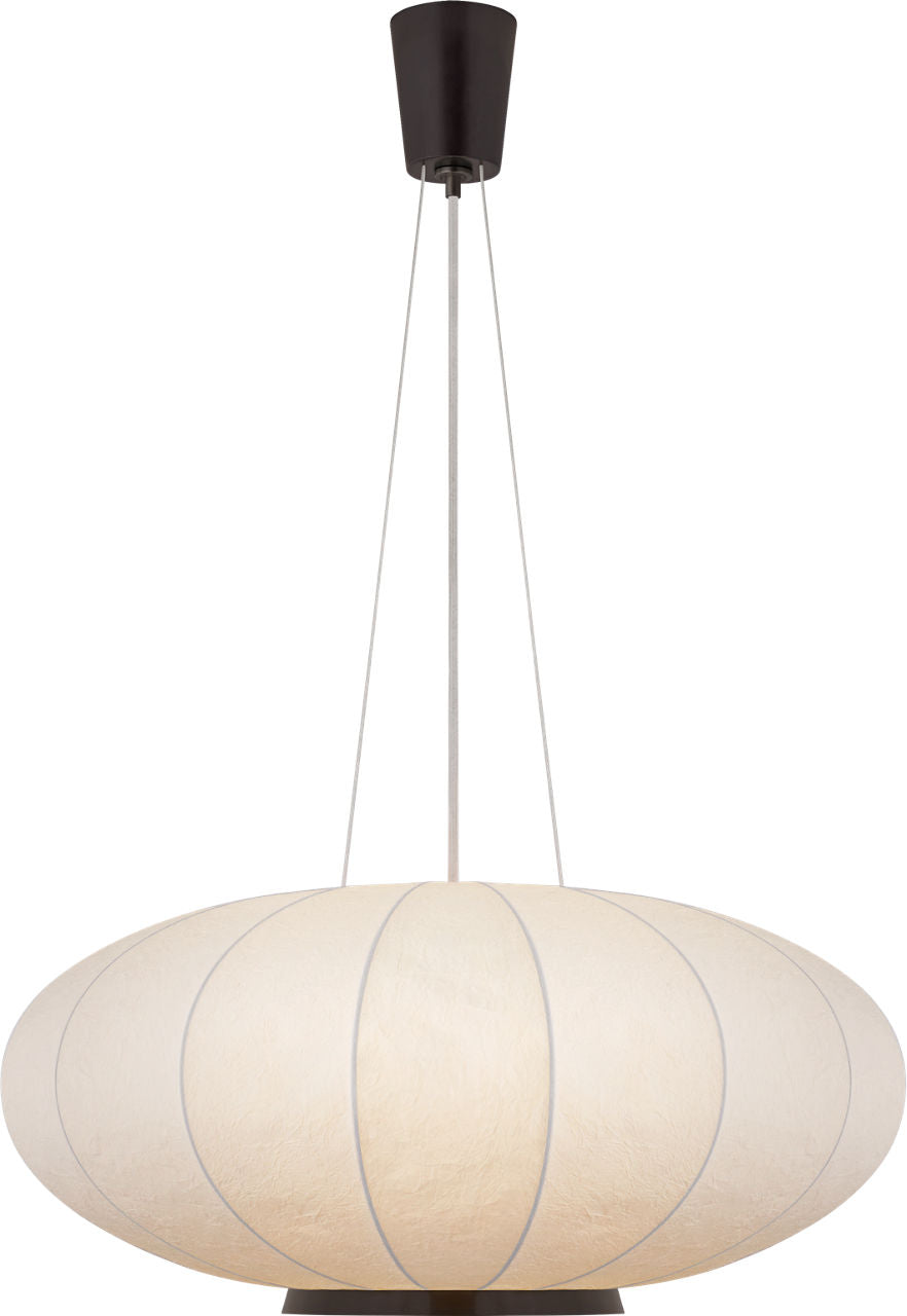 Paper Moon Large Hanging Shade | Bronze | Rice Paper Shade