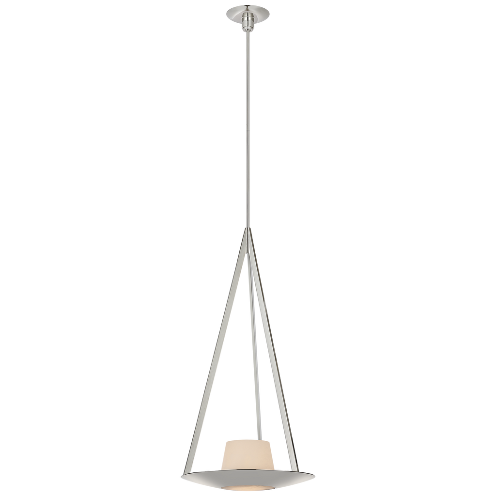 Divina 20" Pendant | Polished Nickel | Alabaster