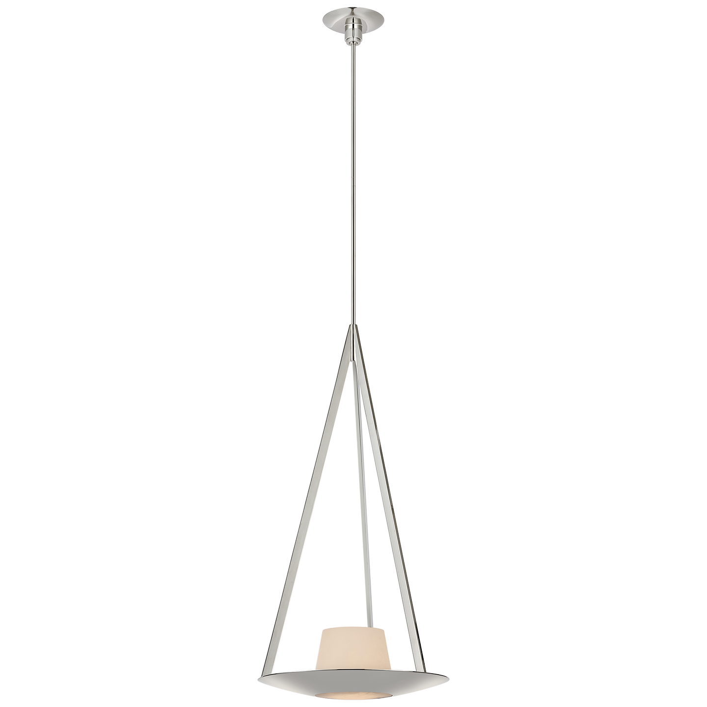 Divina 20" Pendant | Polished Nickel | Alabaster