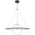Cosmos 28" Ring and Orb Chandelier | Bronze | Clear Glass