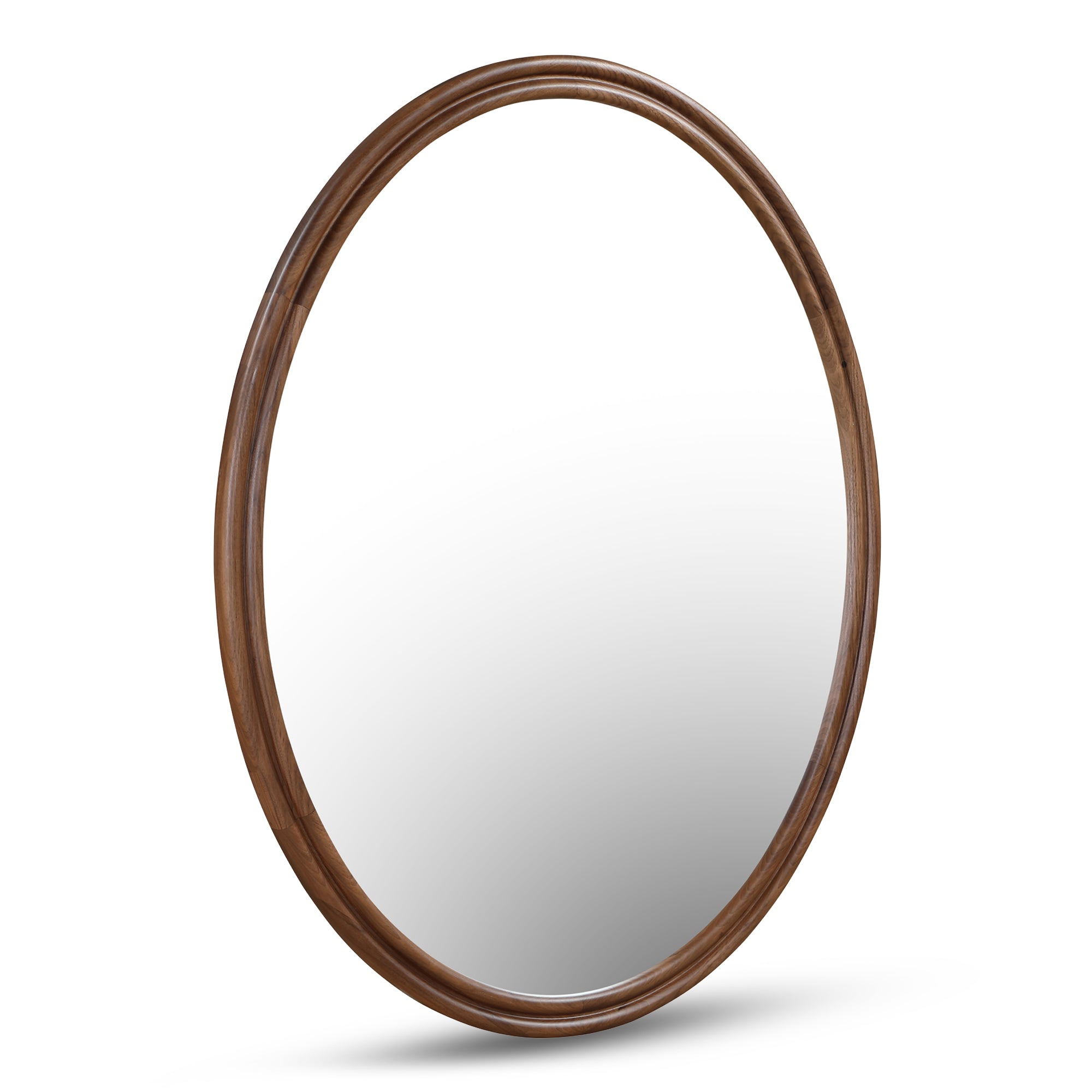 Alcott Oval Mirror Walnut