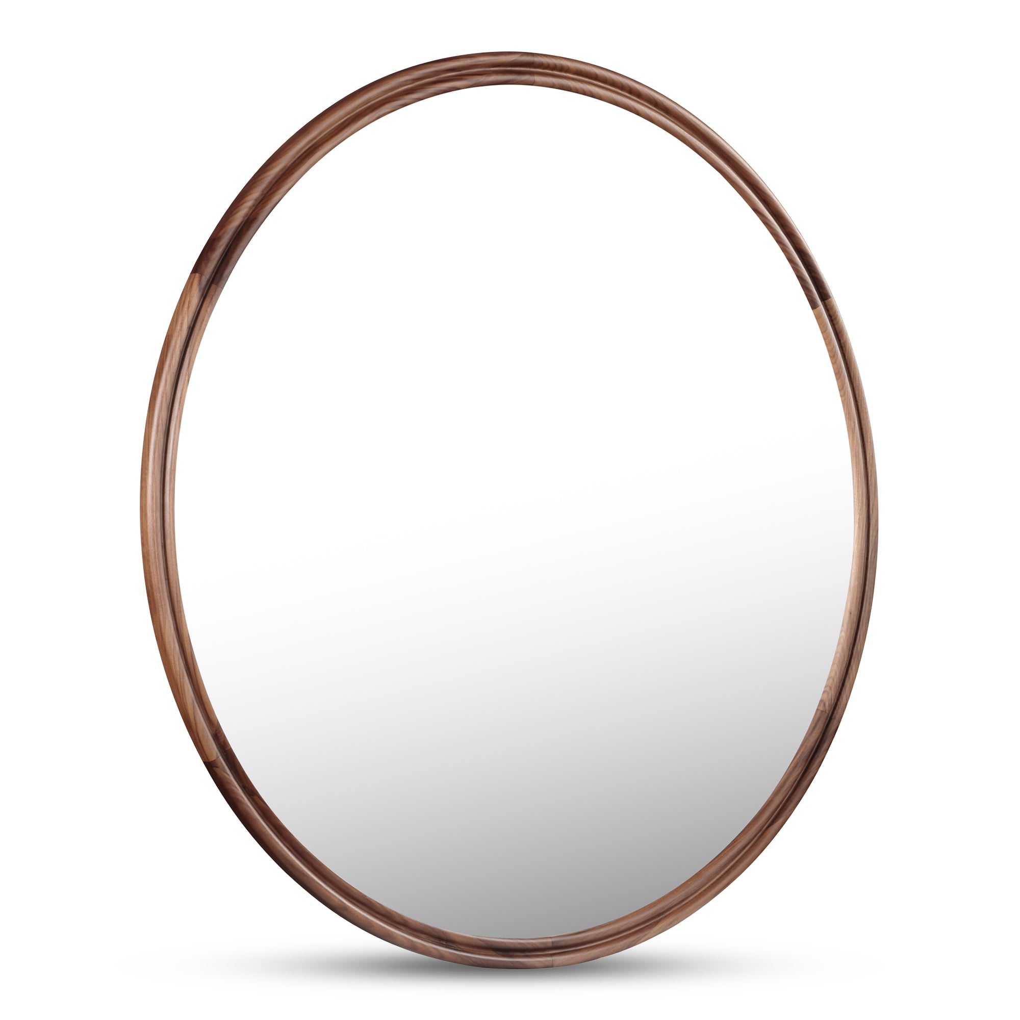 Alcott Small Round Mirror Walnut