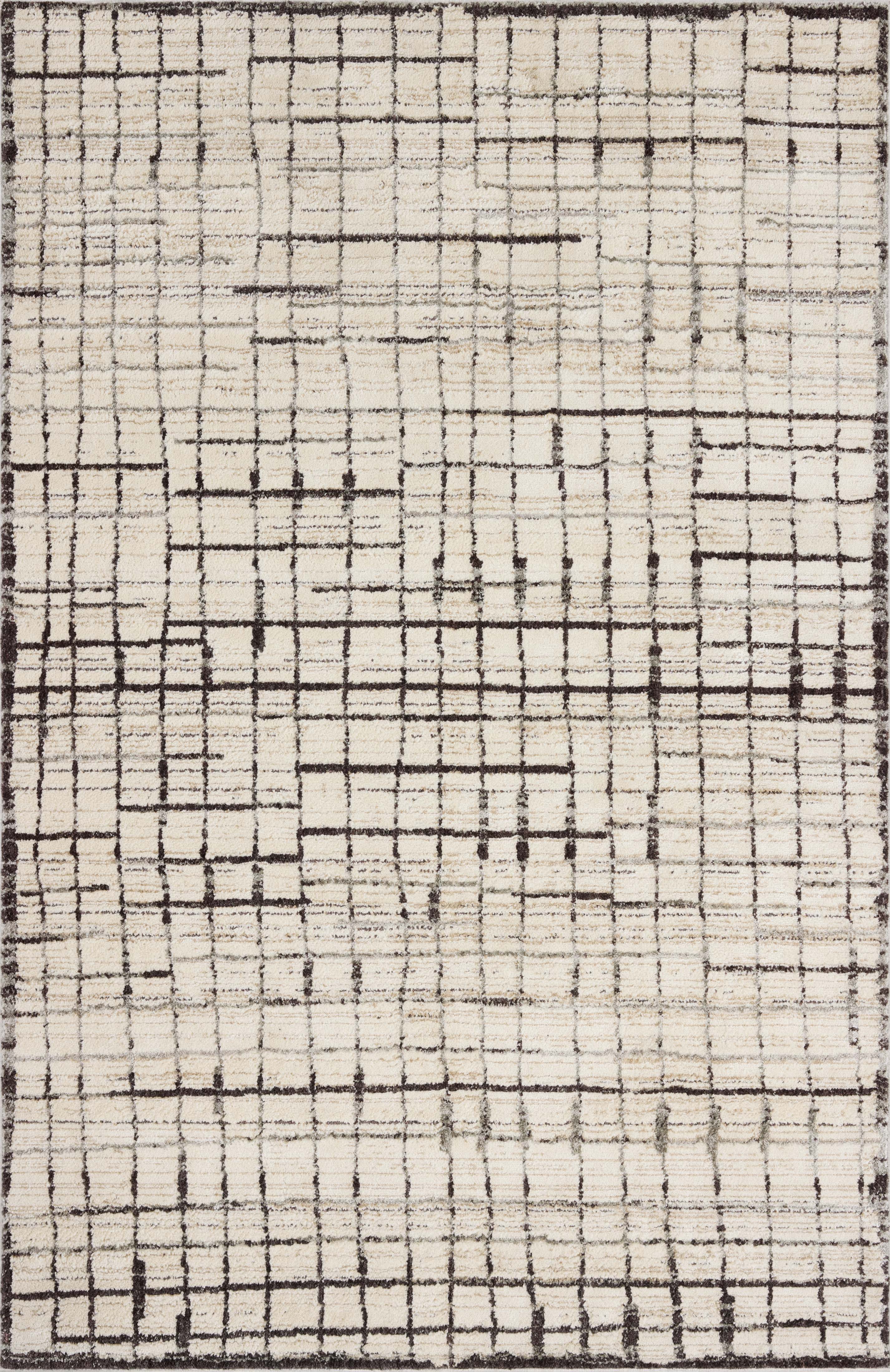 Jeremiah Brent x Loloi | Bleecker Collection | Ivory / Charcoal | BLE-01