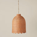 Maude Rattan Scallop Chandelier