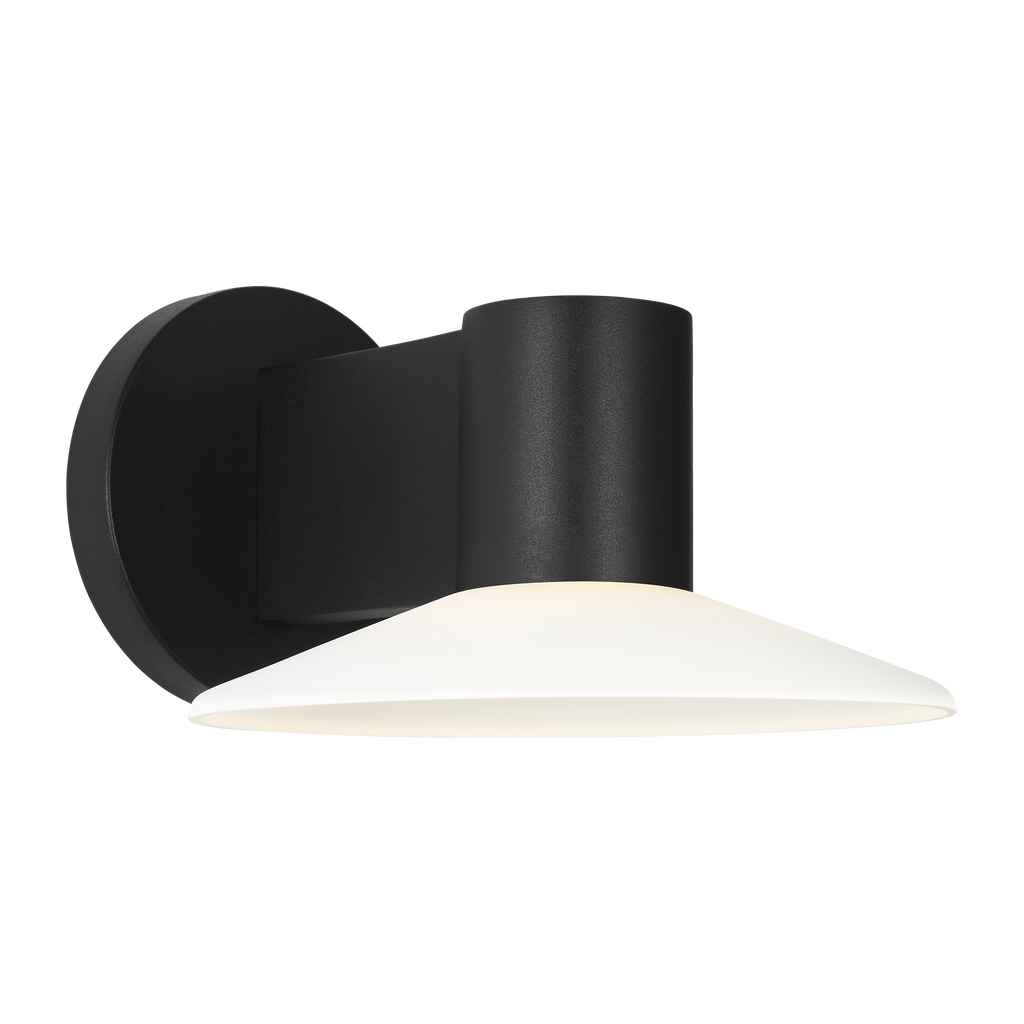 Focal Small LED Sconce Textured Black Bulbs Inc