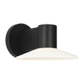 Focal Small LED Sconce Textured Black Bulbs Inc